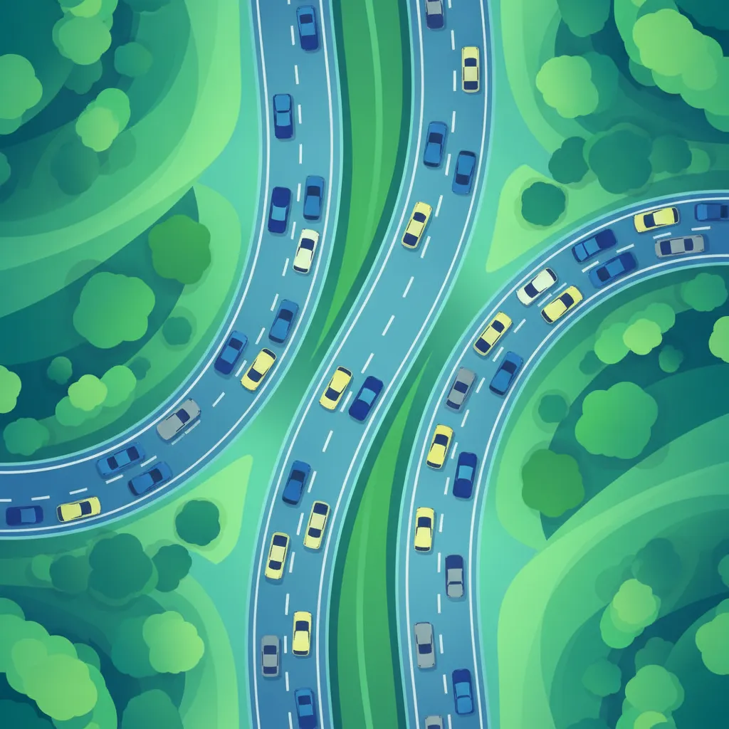 Illustration for the theory topic Motorway Lane Rules