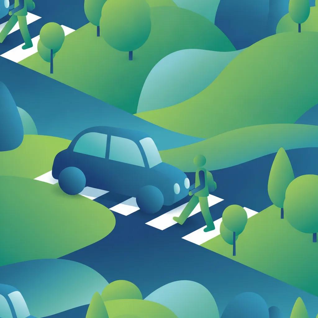 Ilustracja dla tematu teorii Pierwszeństwo pieszych