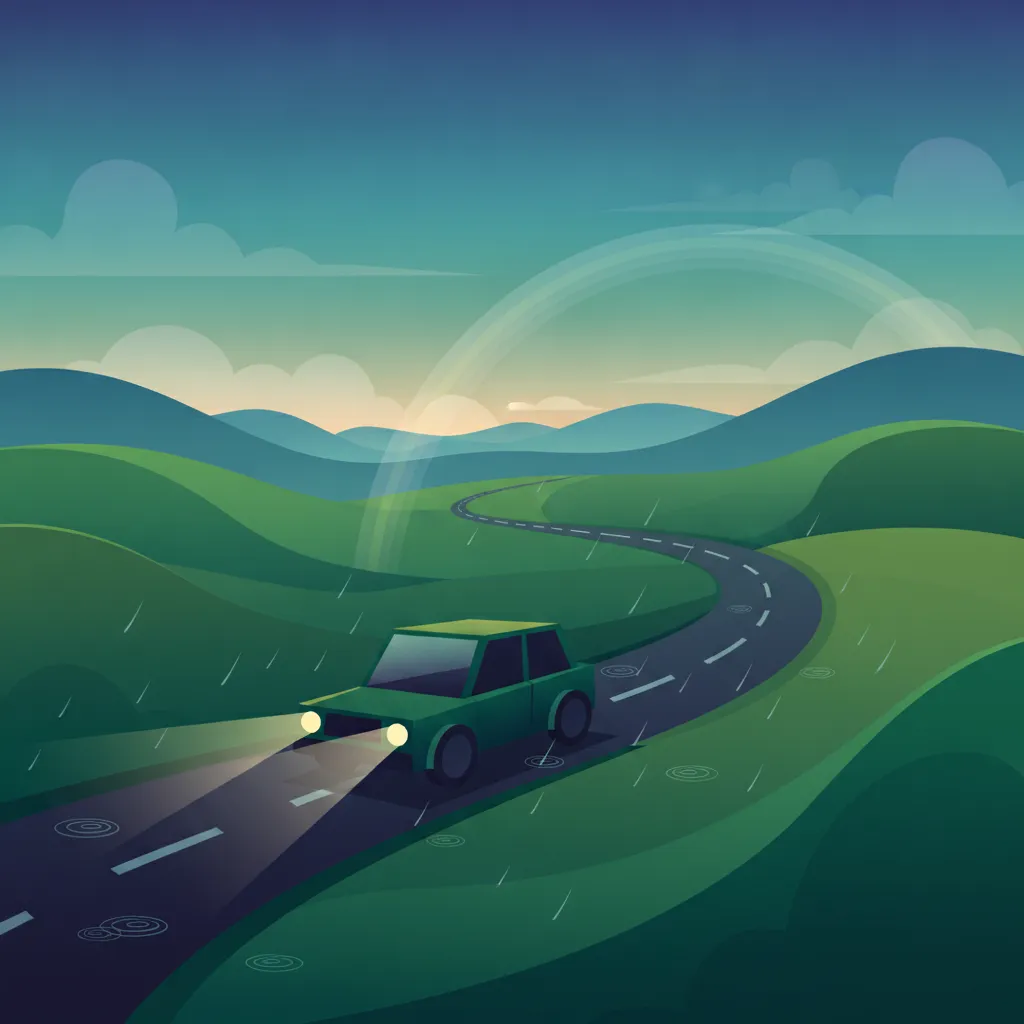 Ilustracja dla tematu teorii Światła i widoczność