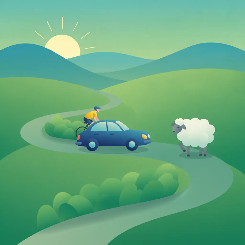 Ilustracja tematu teorii jazdy Umiejętności percepcji zagrożeń dla uczniów w Irlandia