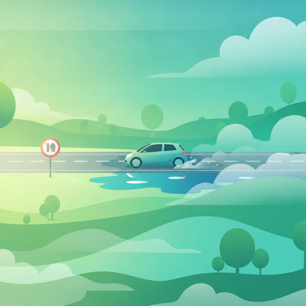 Ilustracja tematu teorii jazdy Zasady bezpiecznej prędkości dla uczniów w Irlandia