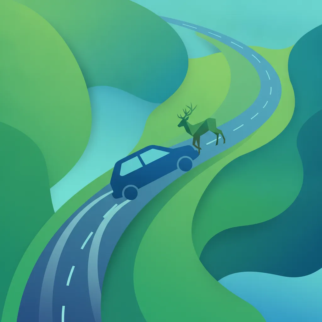 Ilustracja dla tematu teorii Hamowanie awaryjne