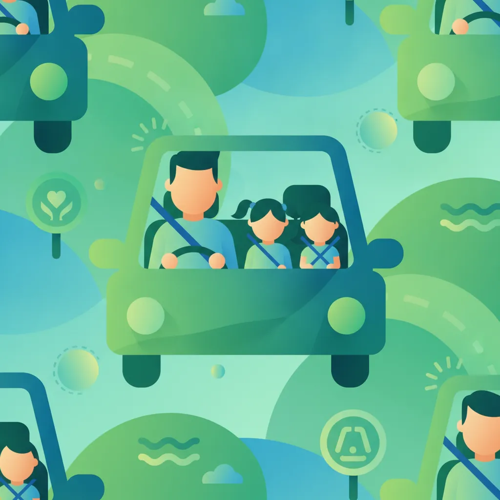 Ilustracja dla tematu teorii Przepisy i bezpieczeństwo pasów bezpieczeństwa