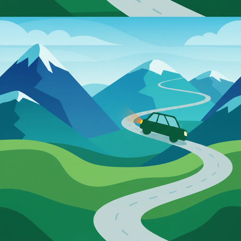 Illustration zum Thema Fahrtheorie Blinklys og indikatorer für Lernende in Island