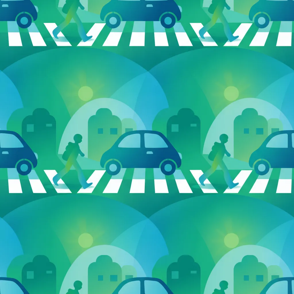 Illustration zum Thema Fahrtheorie Vorfahrtsregeln für Fußgänger für Lernende in Italien