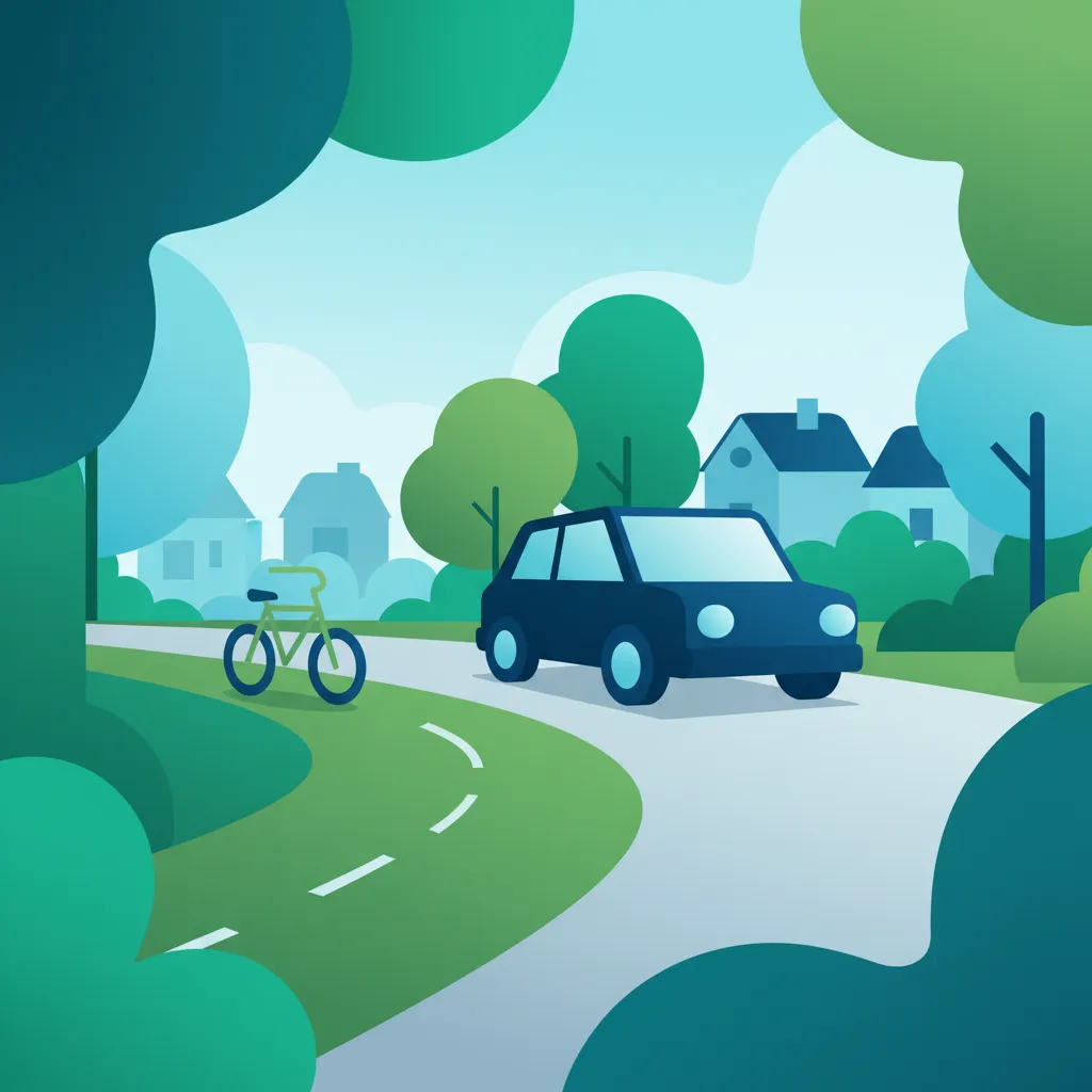 Illustration zum Thema Fahrtheorie Parksicherheit für Lernende in die Niederlande
