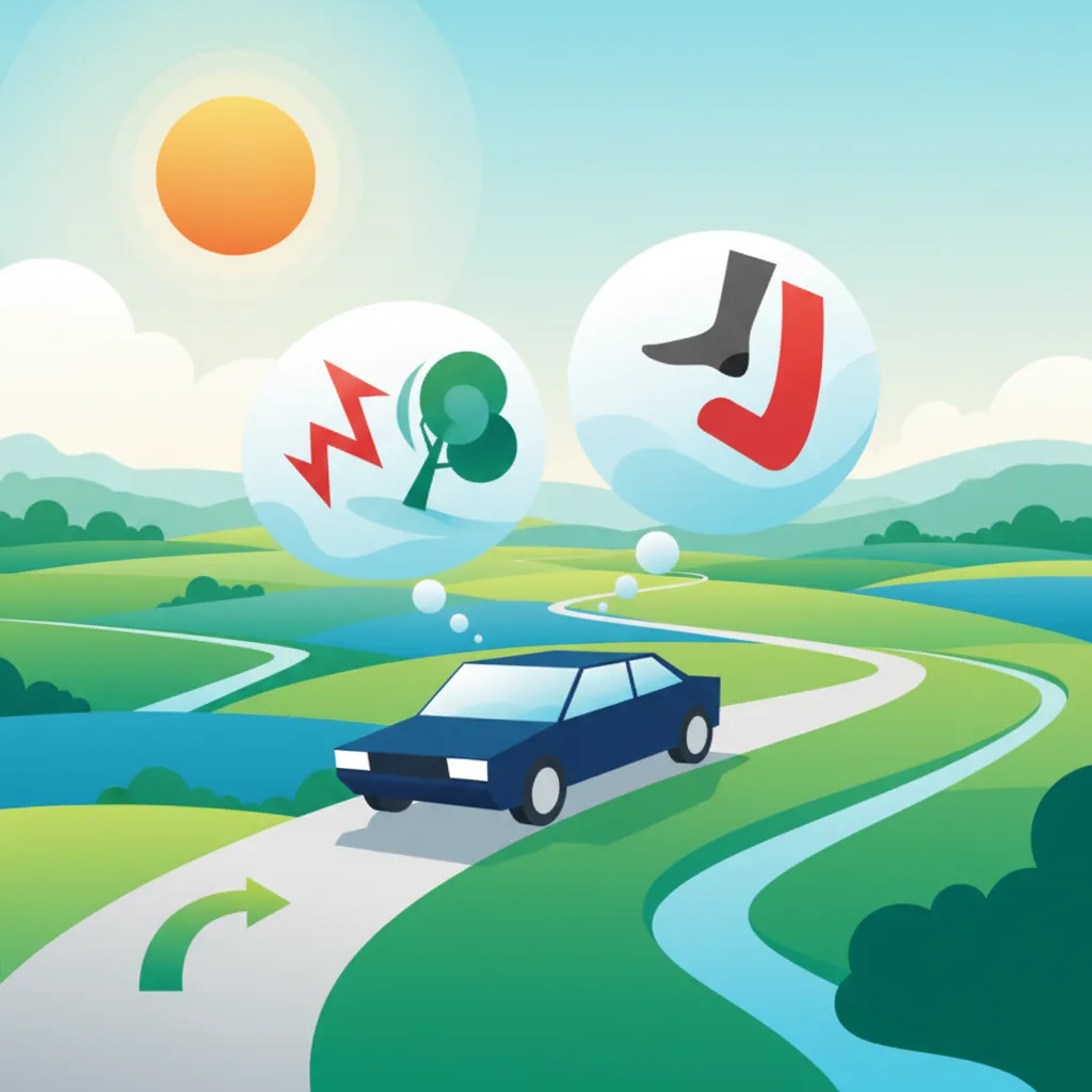 Illustration pour le sujet de théorie du permis Distance de réaction expliquée pour les apprenants de les Pays-Bas