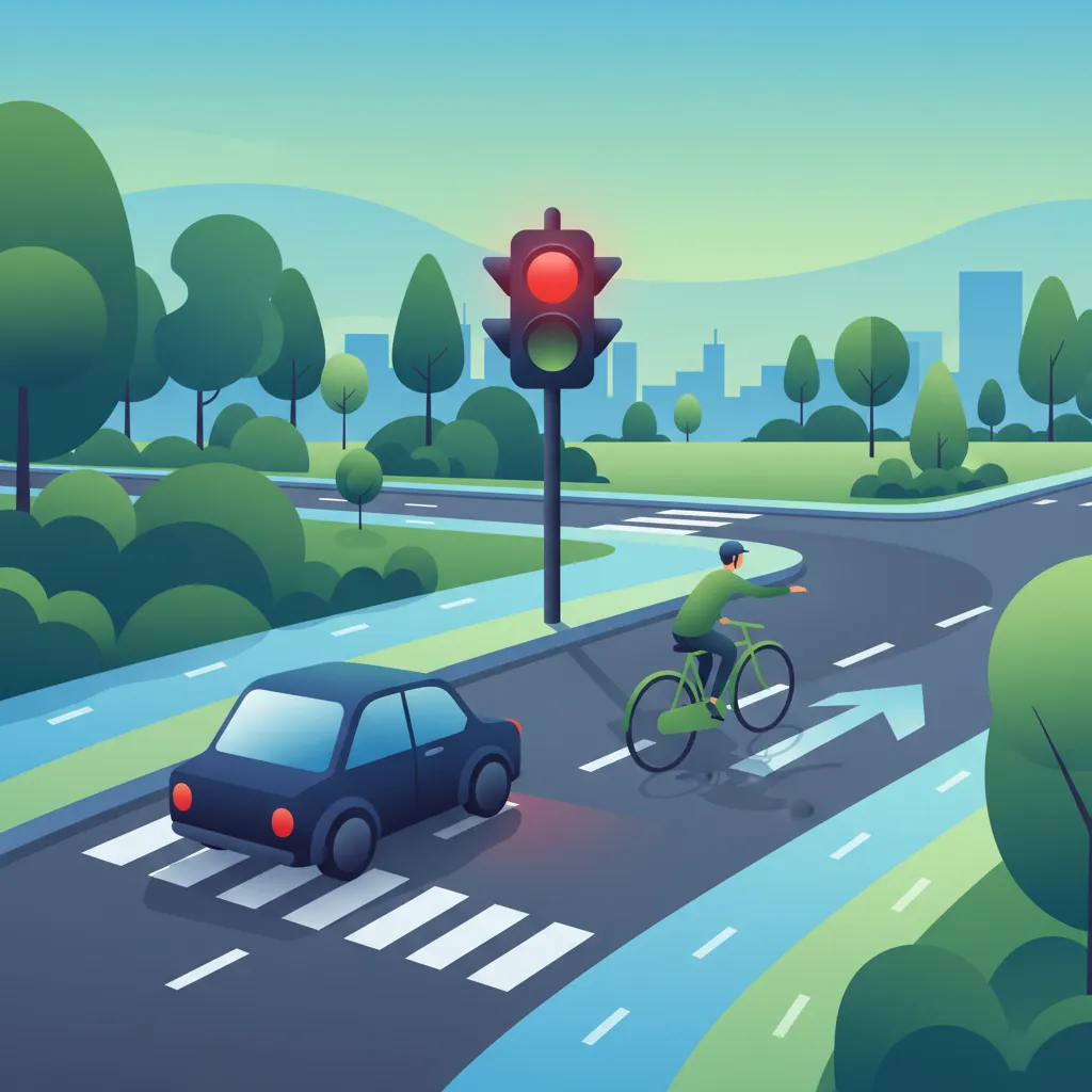 Illustration zum Thema Fahrtheorie Ampelsignale für Lernende in die Niederlande
