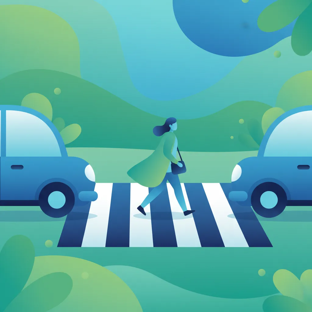 Illustration pour le sujet théorique Règles de priorité des piétons