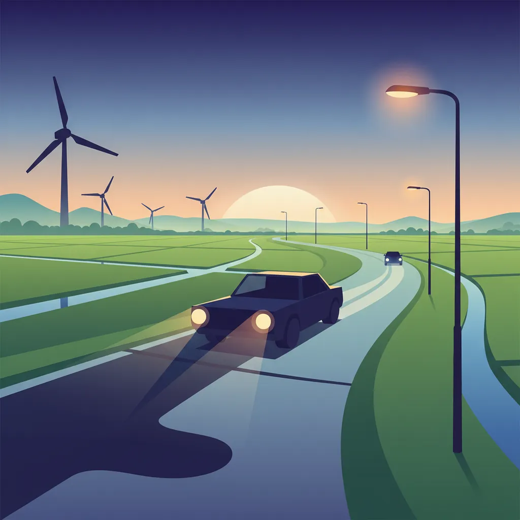 Illustration zum Thema Fahrtheorie Fahrzeugbeleuchtung & Sichtbarkeit für Lernende in die Niederlande