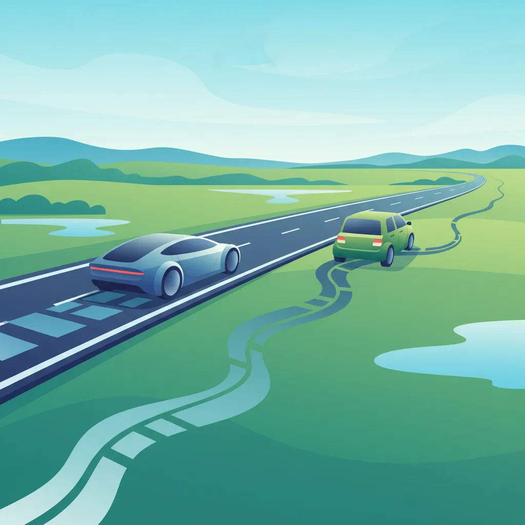 Illustration zum Theoriethema Geschwindigkeit & Anhalteweg