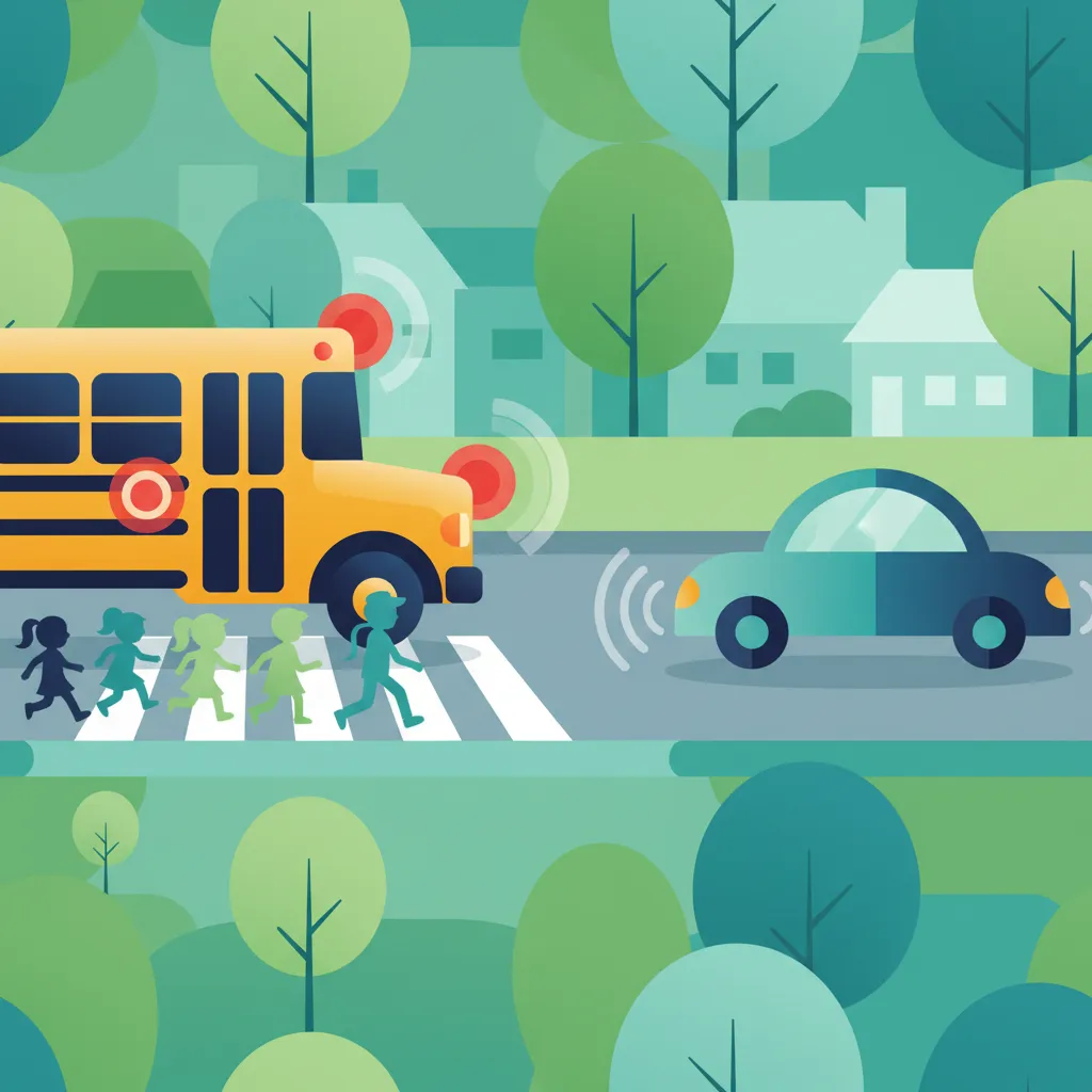 Illustration pour le sujet de théorie du permis Zones scolaires pour les apprenants de Suède
