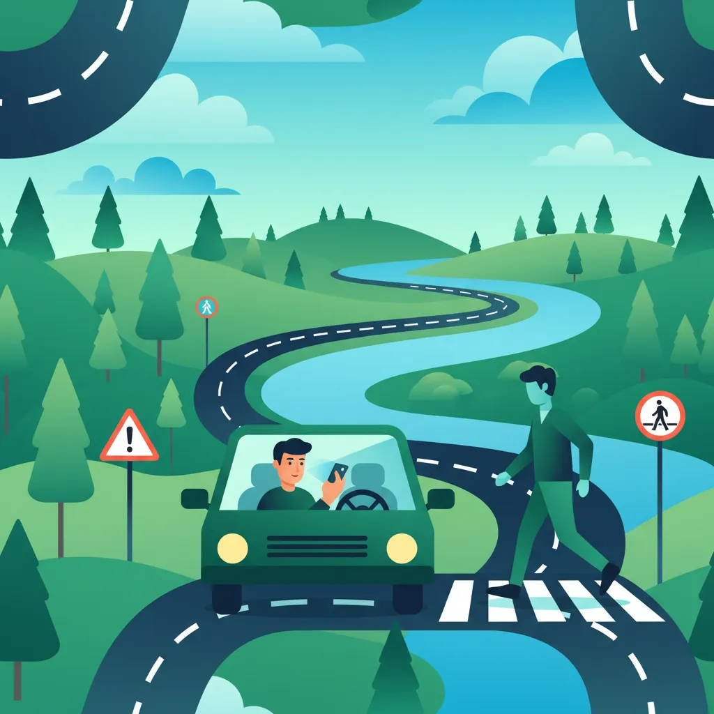 Illustration pour le sujet théorique Utilisation du téléphone & Distraction