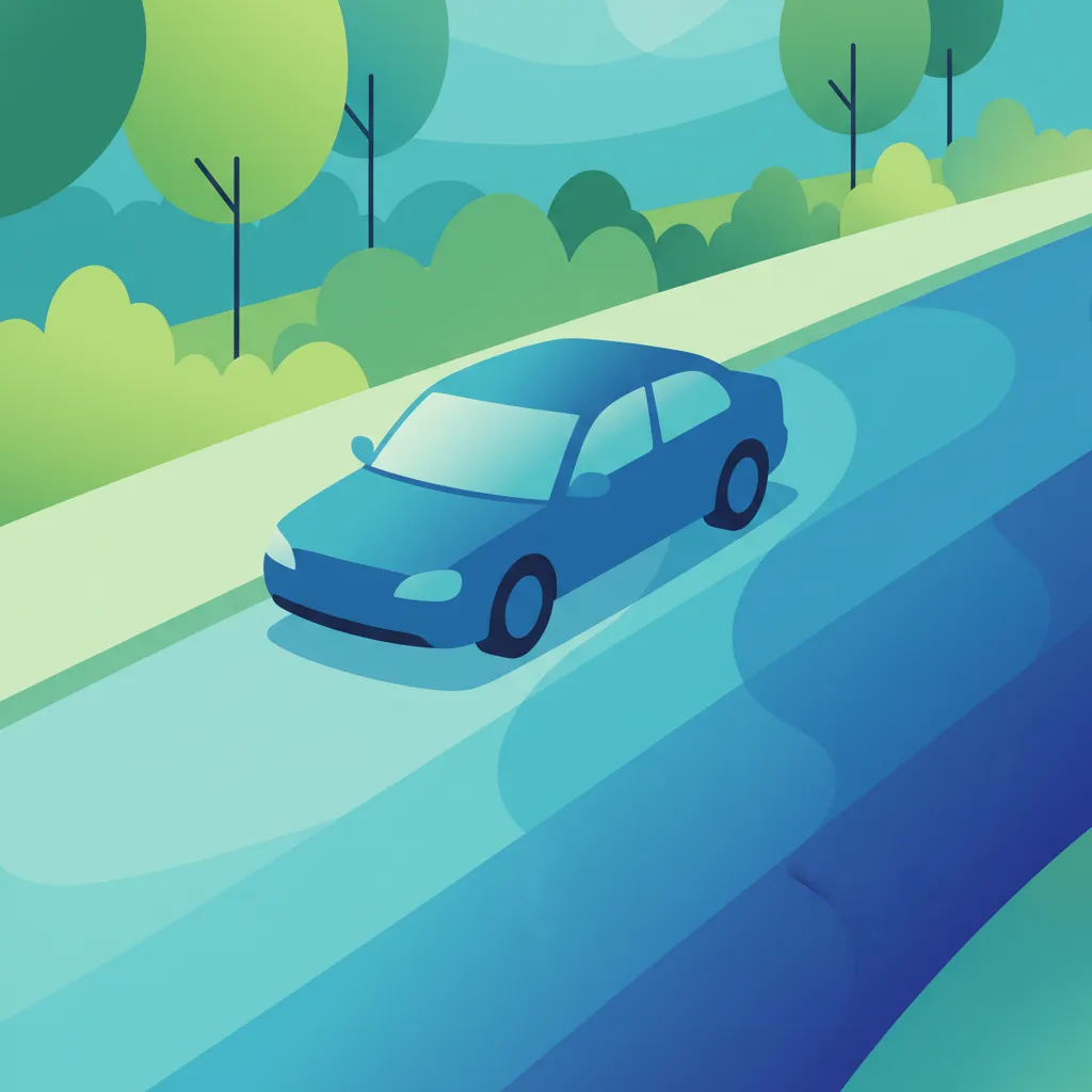 Illustration zum Thema Fahrtheorie Parken Sicherheit & Gefahren für Lernende in Schweden