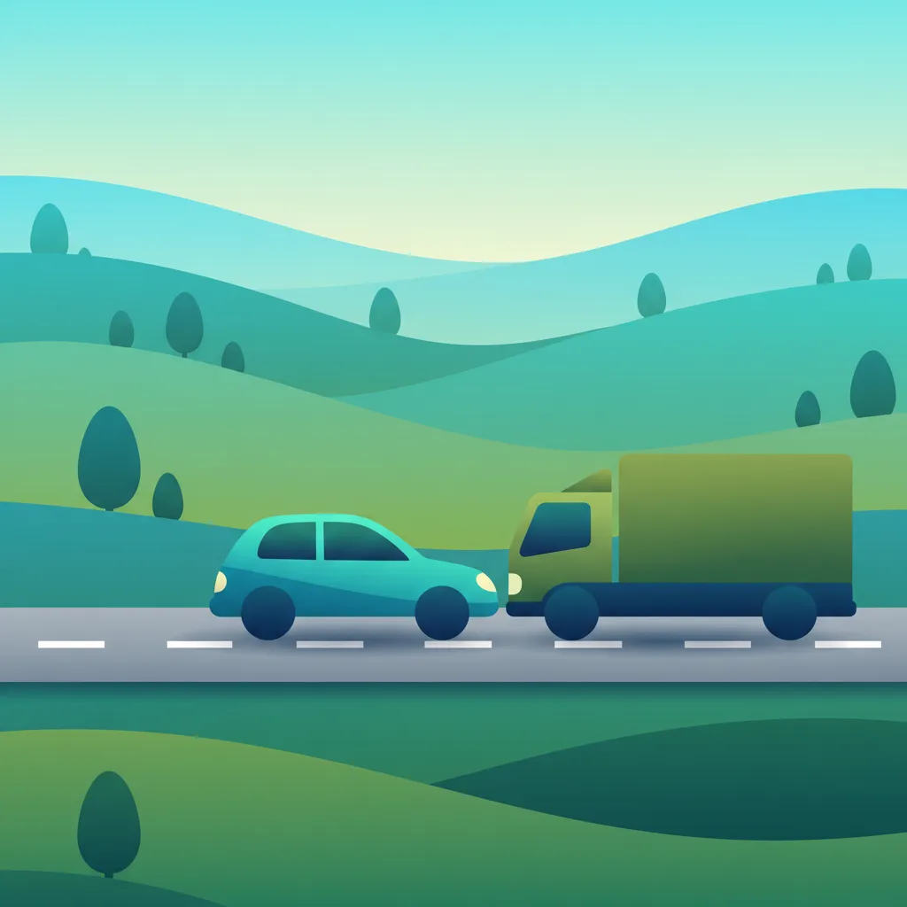 Illustration zum Thema Fahrtheorie Überholregeln für Lernende in Schweden