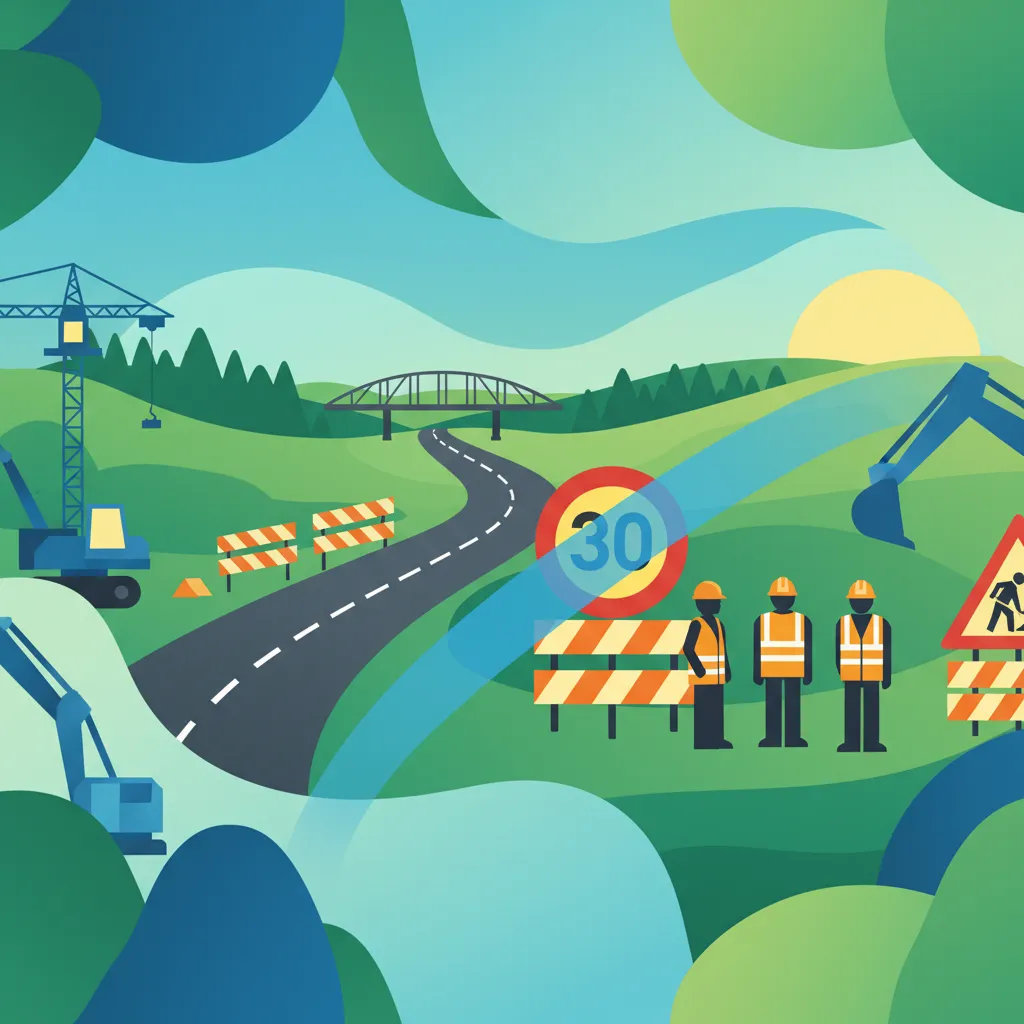 Illustration pour le sujet théorique Zones de travaux routiers