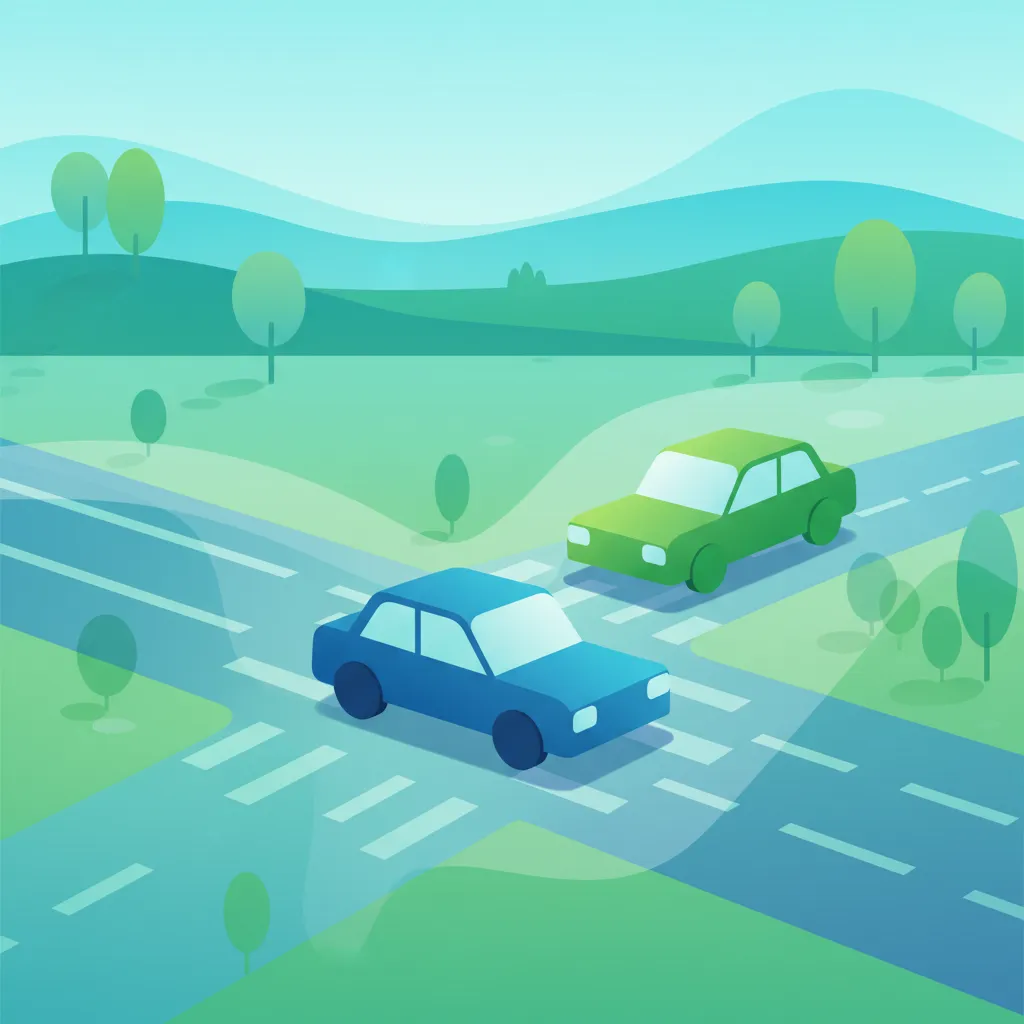Illustration pour le sujet de théorie du permis Priorité aux intersections sans signalisation pour les apprenants de Suède