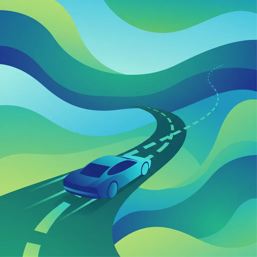 Illustration zum Thema Fahrtheorie Geschwindigkeit & Anhalteweg für Lernende in Schweden