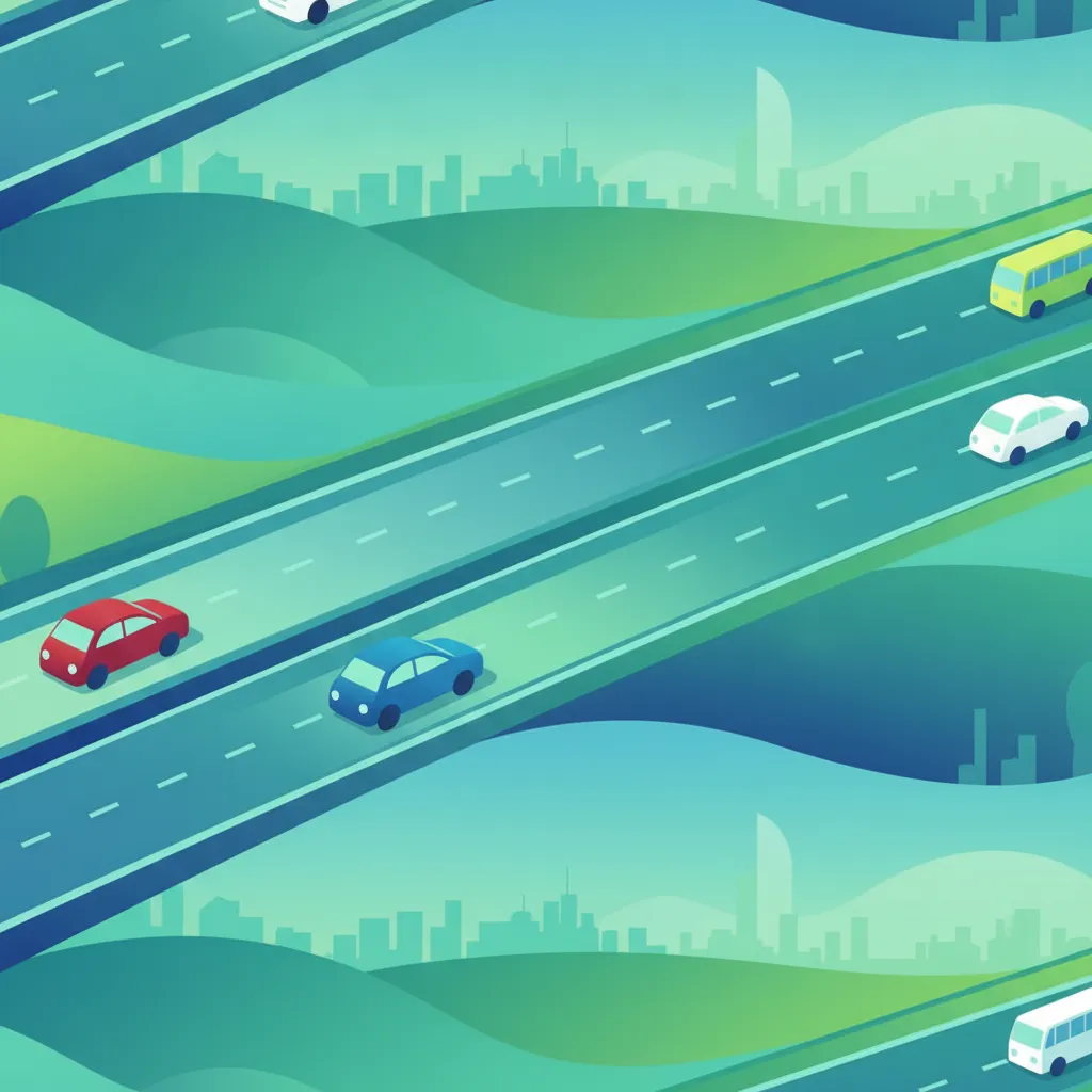 Ilustracja tematu teorii jazdy Zasady Pasów Autostradowych dla uczniów w Turcja