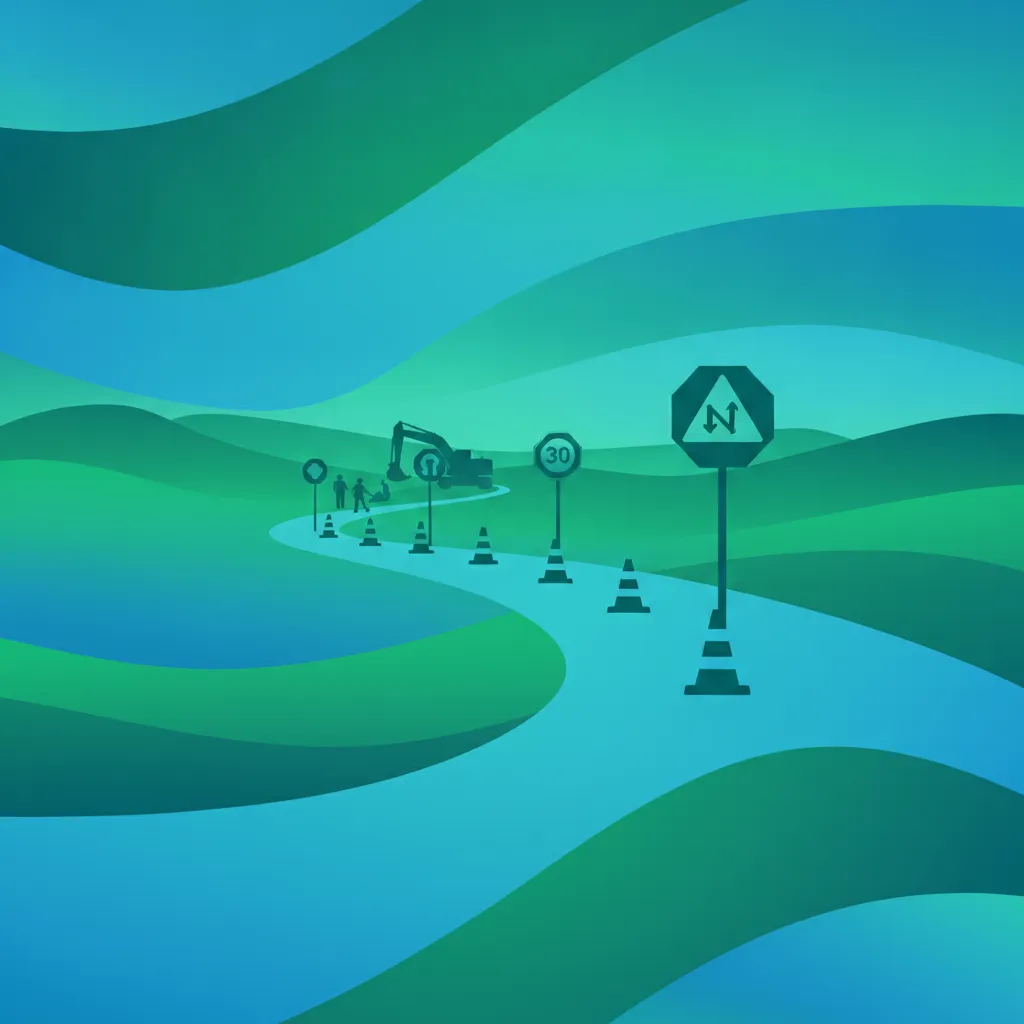Illustration for the theory topic Road Work Zones Safety