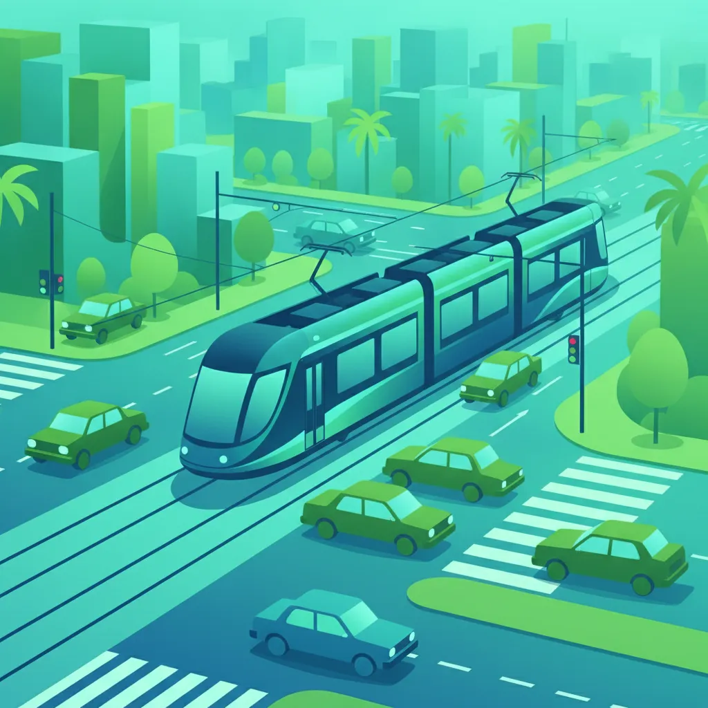 Ilustracja dla tematu teorii Zasady pierwszeństwa tramwajów