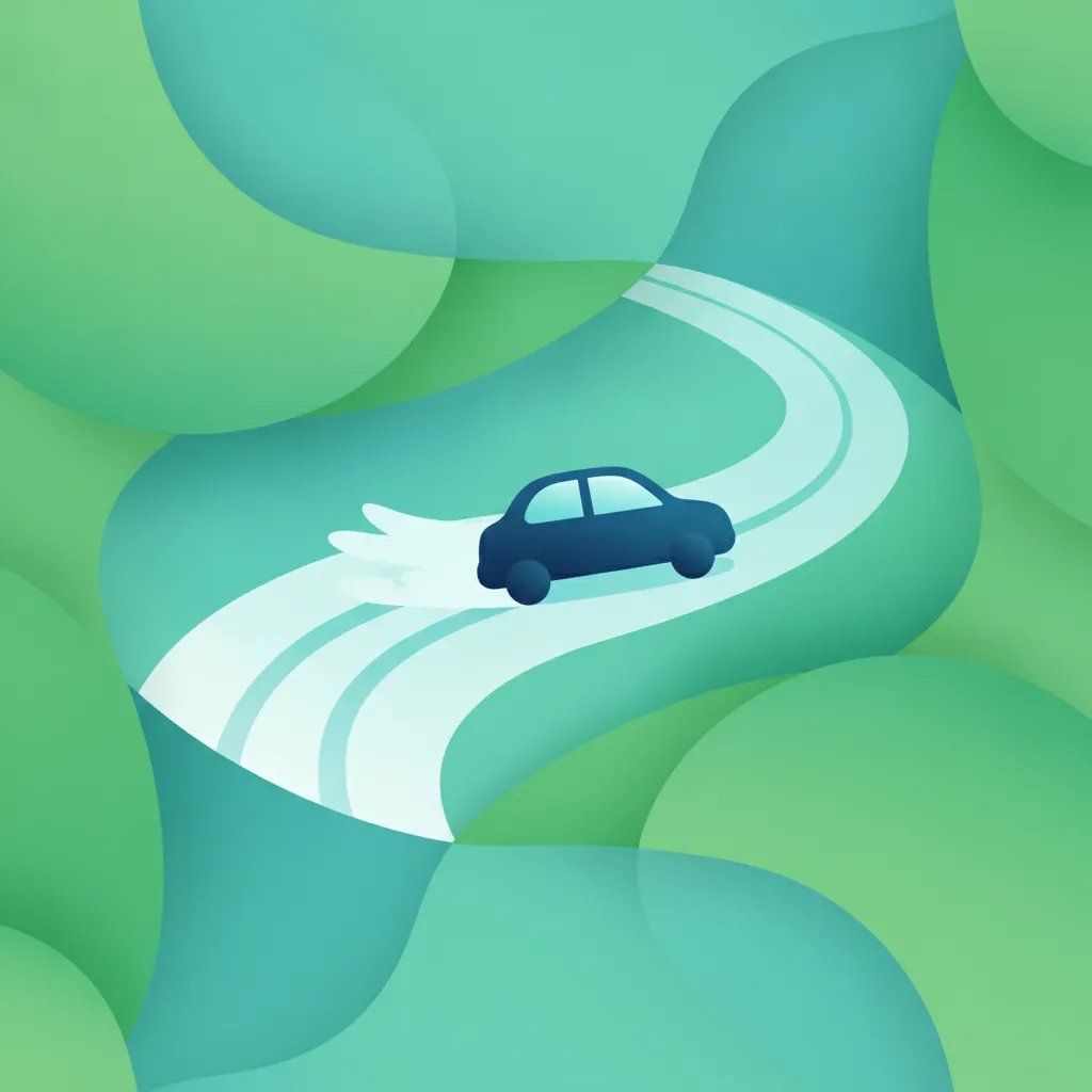 Illustration for the theory topic Snow/Ice Driving Safety