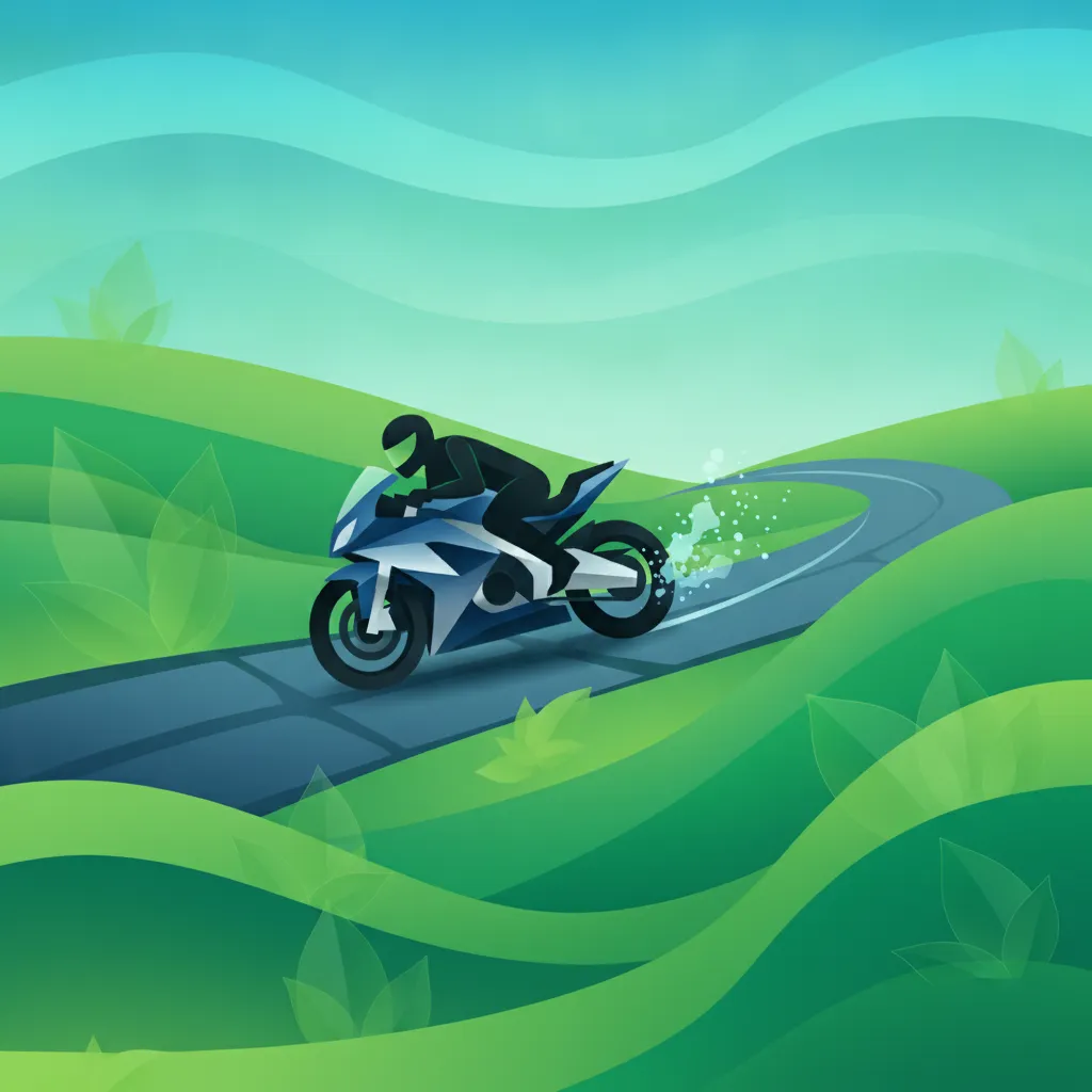 Bremsen, Kurvenfahrt, Haftung und Motorradbeherrschung-Einheitsbild