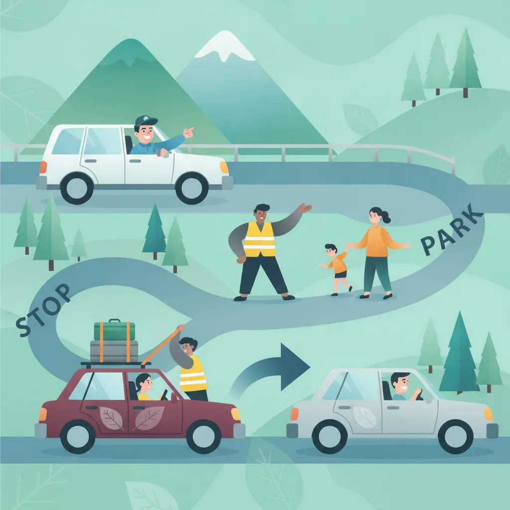 Halten, Parken, Rückwärtsfahren, Manöver, Passagiere und Ladung-Einheitsbild