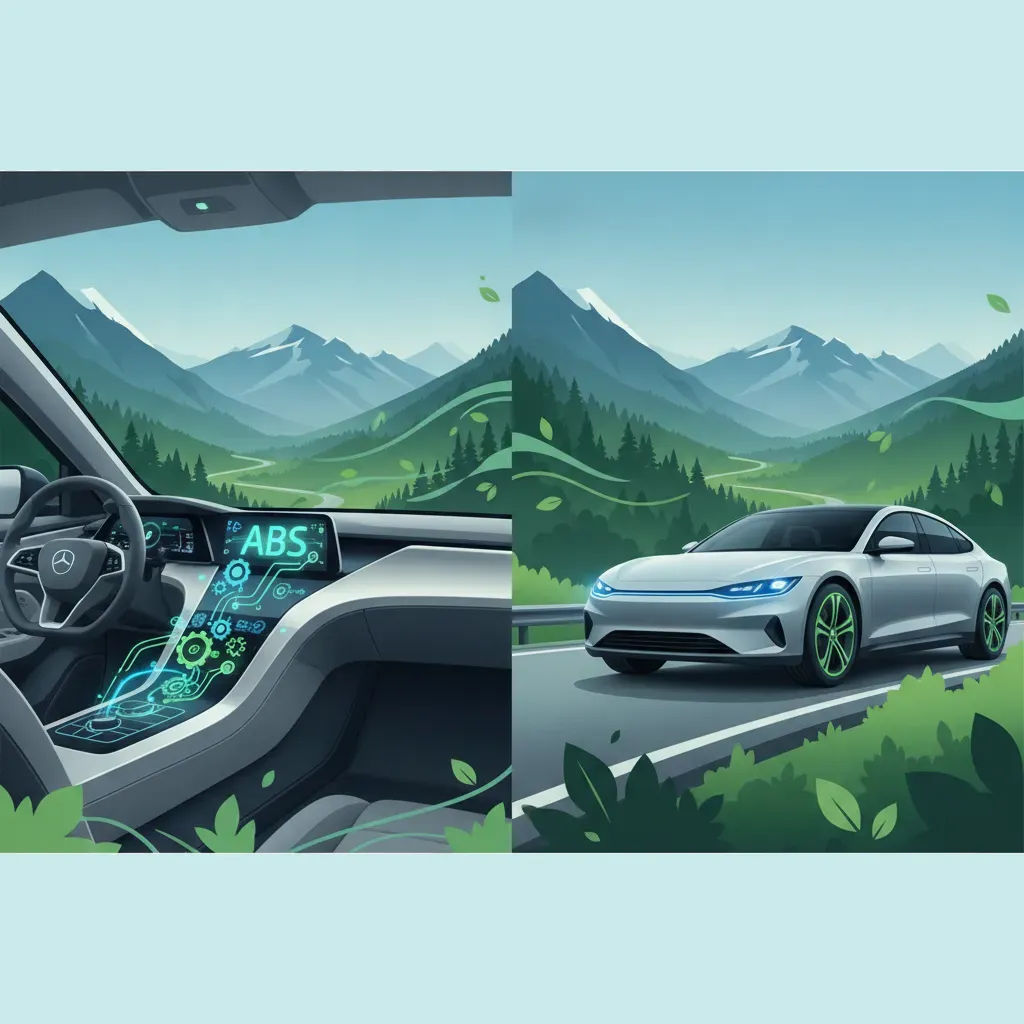 Fahrzeugtechnik, Sicherheitssysteme, Reifen, Beleuchtung und Betriebssicherheit-Einheitsbild