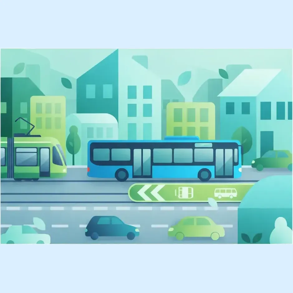 Navigieren im Stadtverkehr, Busspuren und ÖPNV-Systeme-Einheitsbild