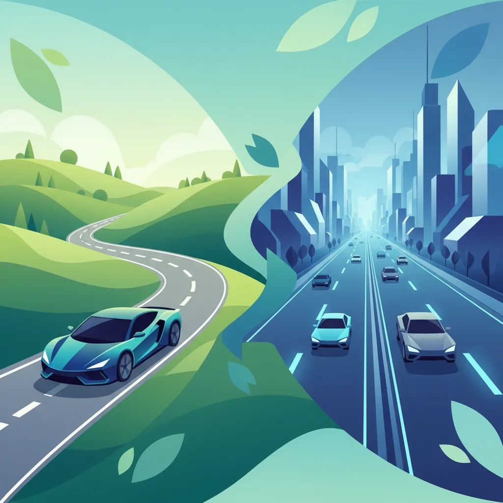 Ländliches & Autobahnfahren-Einheitsbild