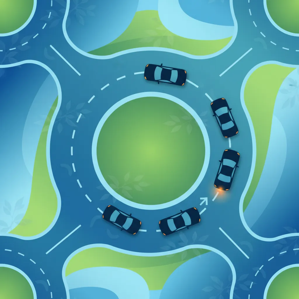 Kreisverkehre & Vorfahrtsregeln-Einheitsbild