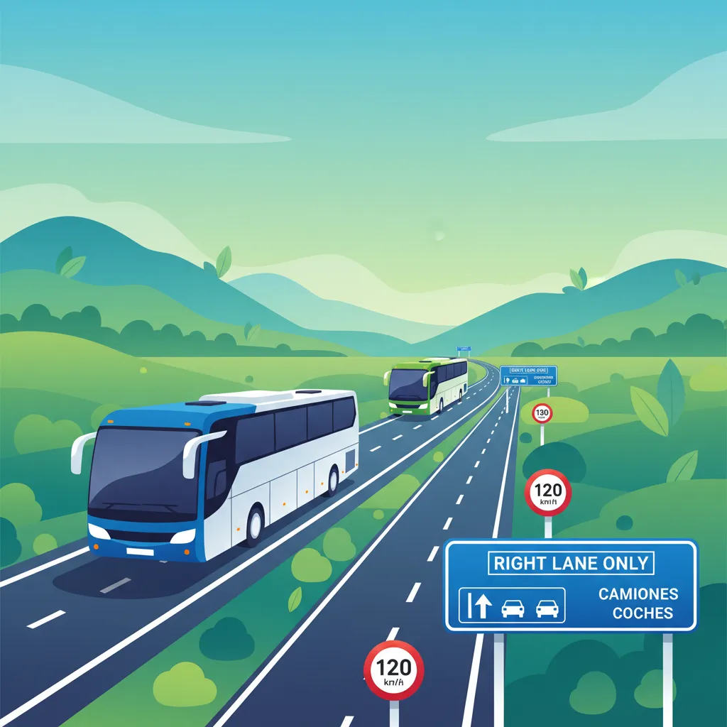 Reisebus Fahren auf Autobahnen-Einheitsbild