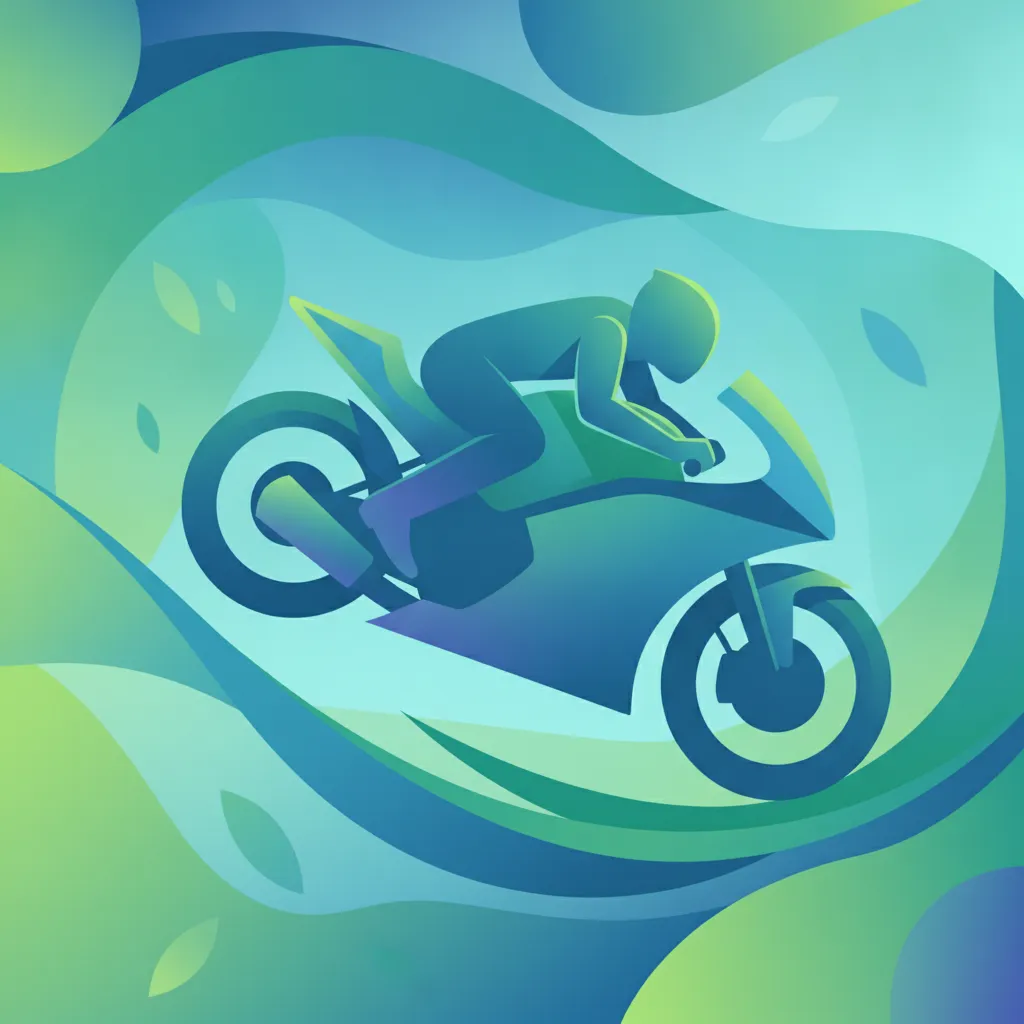 Obraz jednostki Hamowanie, pokonywanie zakrętów, przyczepność i panowanie nad motocyklem