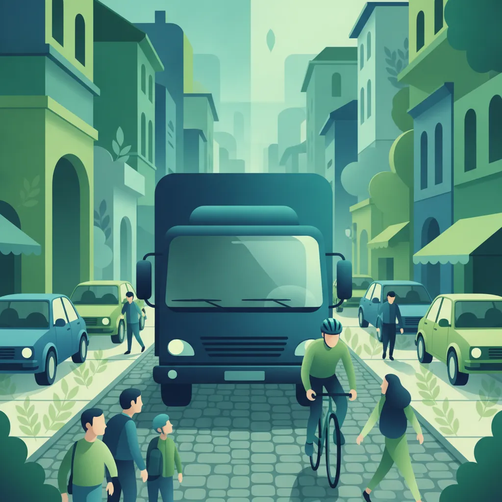 Urbane Lieferungen, schwächere Verkehrsteilnehmer und eingeschränkte Umgebungen-Einheitsbild