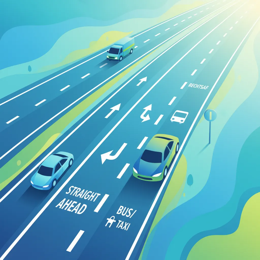 Fahrzeugpositionierung und Fahrspurnutzung-Einheitsbild