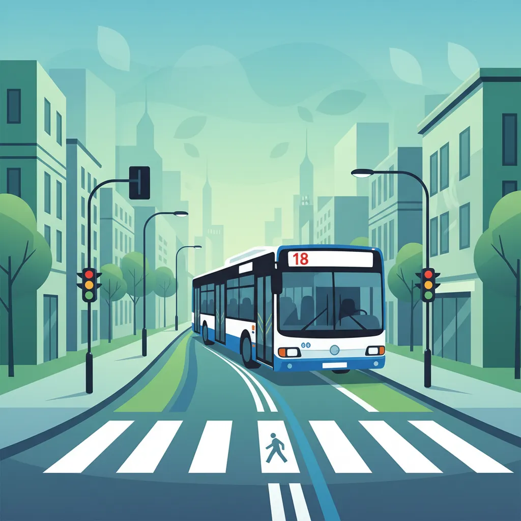 Verkehrsregeln & Vorfahrt für Busse-Einheitsbild